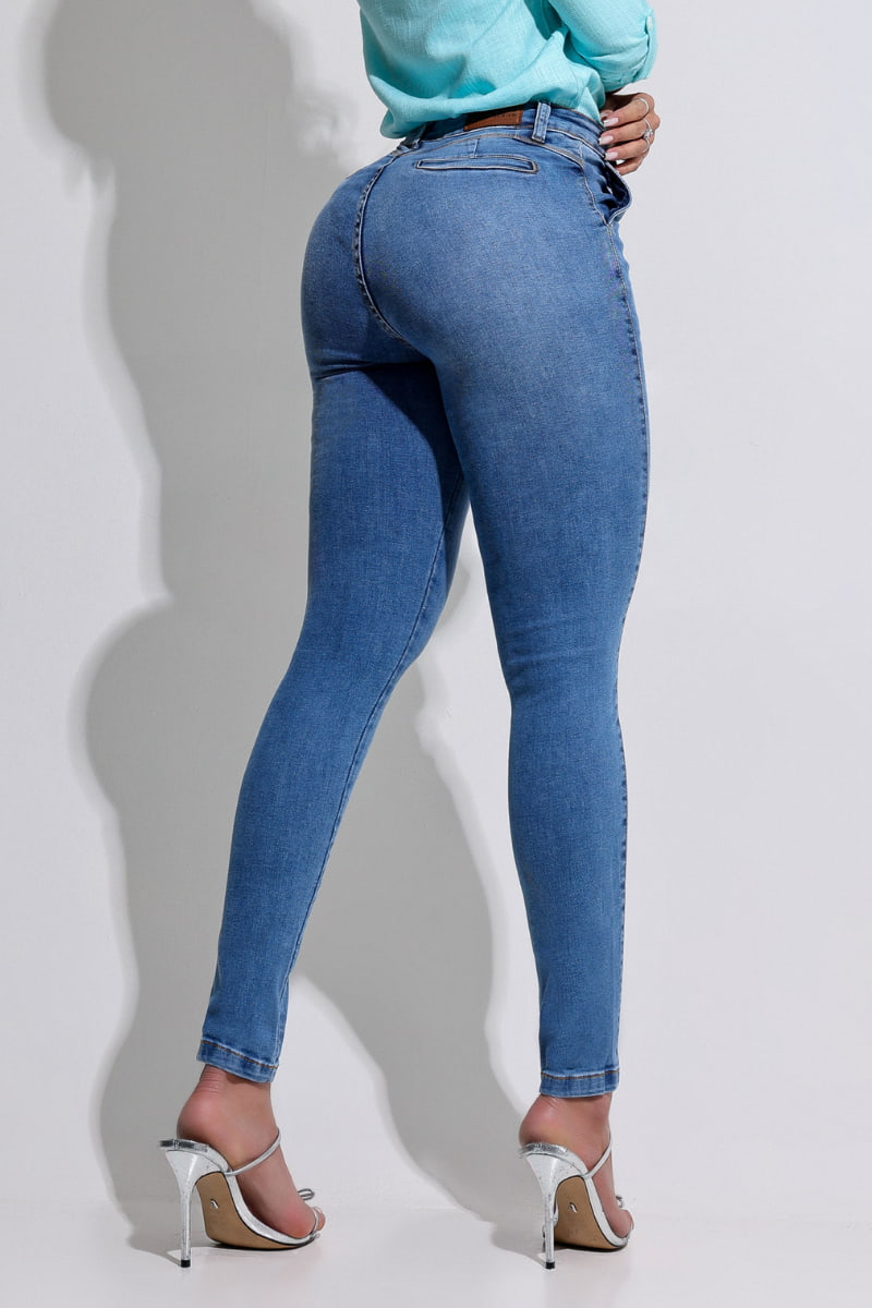 Calça Jeans Modeladora Alfaiataria Empina Bumbum