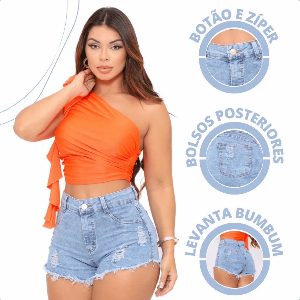 Eleve Seu Estilo com o Shorts Jeans Feminino Curto Lift Bumbum!