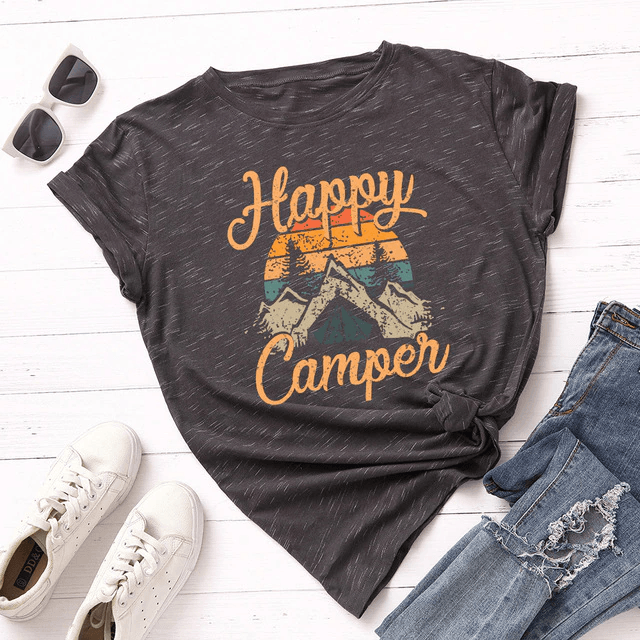 Camiseta Feminina Happy Camper - Linha Be Wild