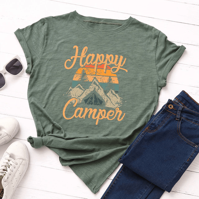 Camiseta Feminina Happy Camper - Linha Be Wild