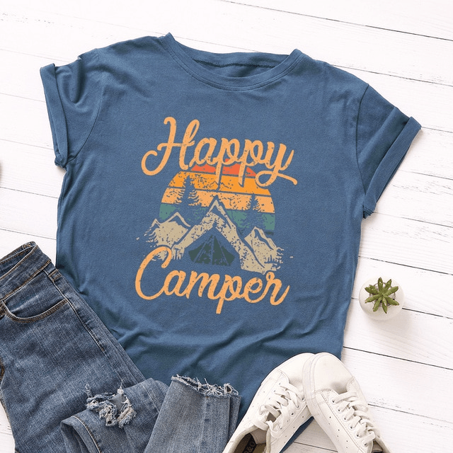 Camiseta Feminina Happy Camper - Linha Be Wild