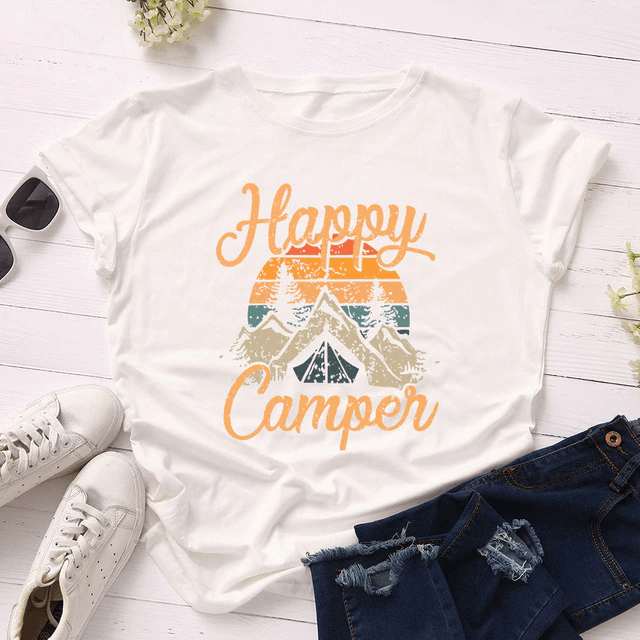 Camiseta Feminina Happy Camper - Linha Be Wild